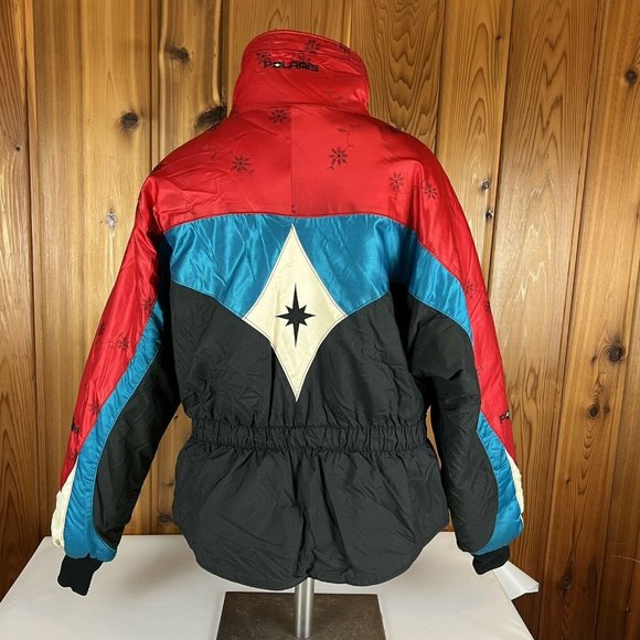 Vintage Polaris Snowmobile Sled Thermo-Loft Insulated Racing Ski Jacket Medium - Picture 8 of 12